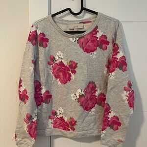 Floral Gray and Pink Sweatshirt
